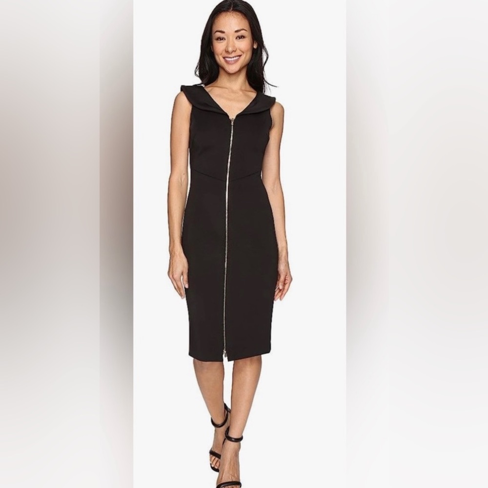 Calvin Klein Black Dress with gold zipper